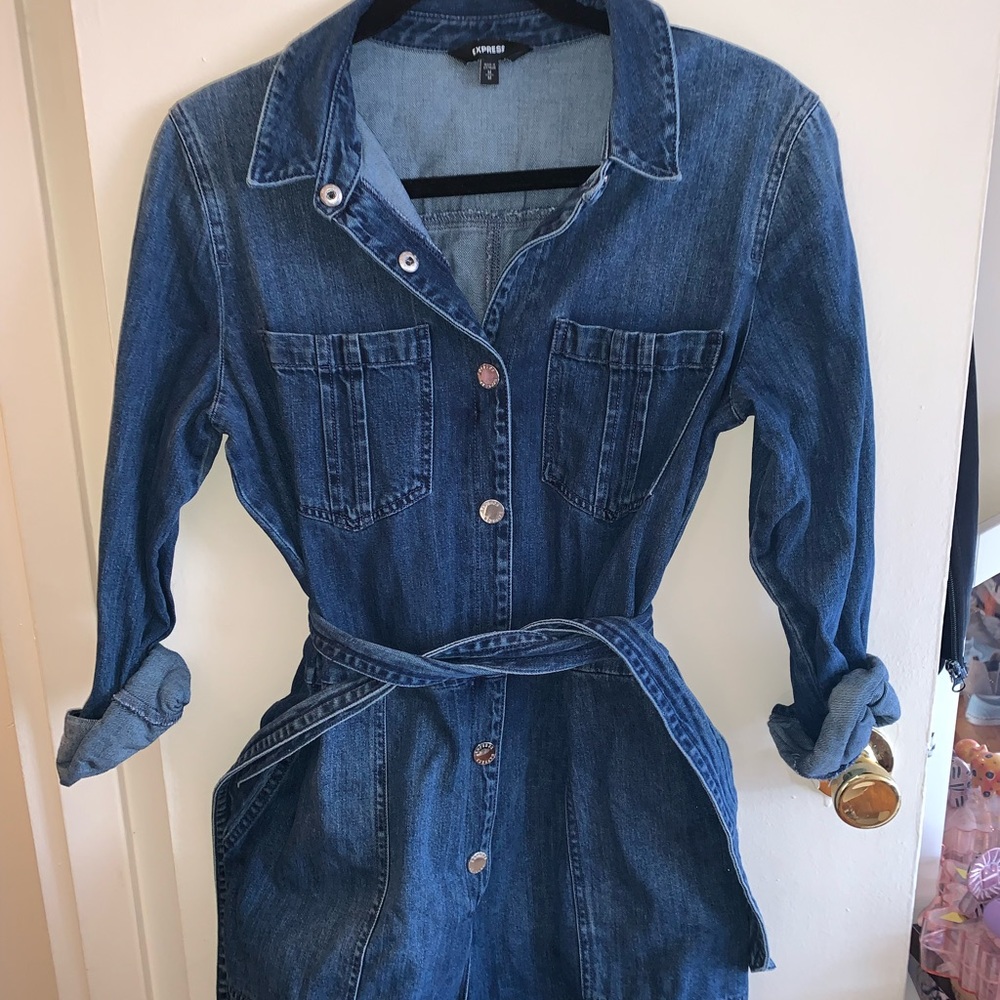 Express denim romper